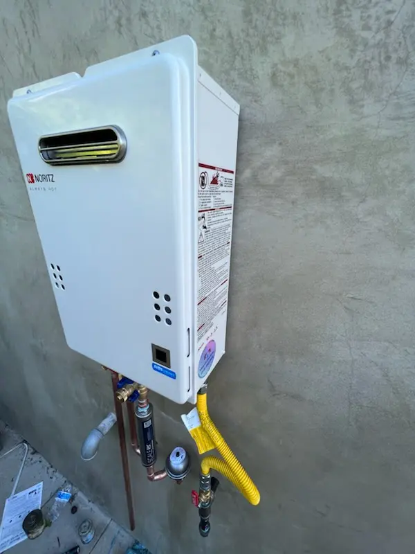 Tankless water heater installation for Westfield homes